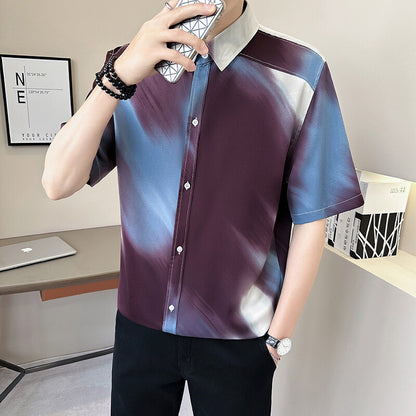 グラデーションシャツ半袖